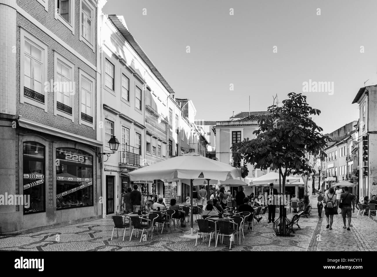 View of a street in the city of Aveiro Stock Photo