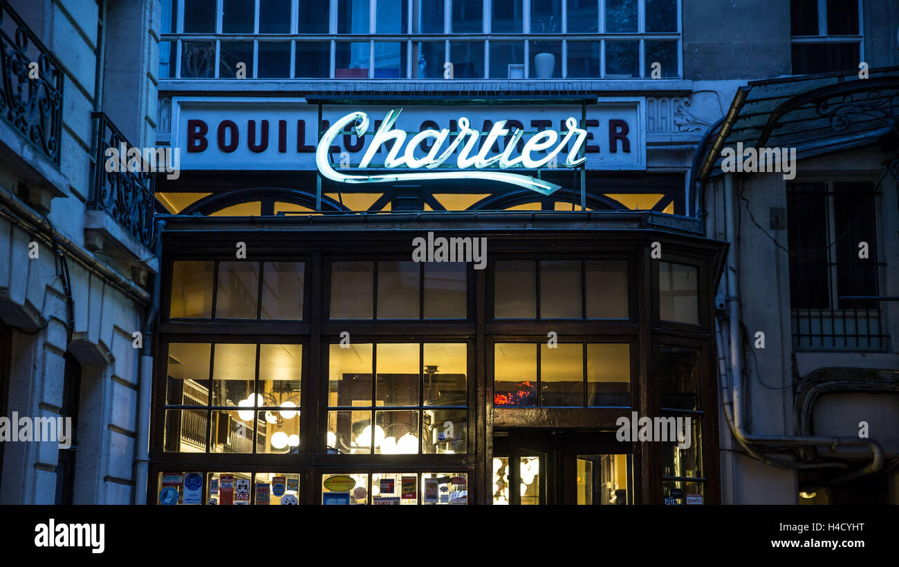 Europe, France, Paris, Bouillon Chartier Stock Photo Alamy