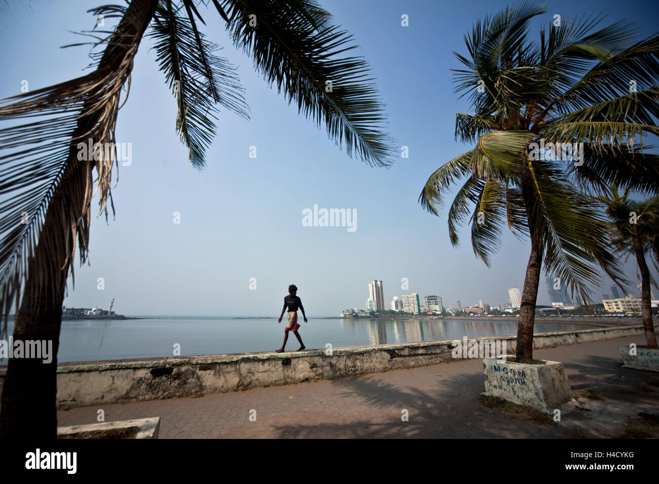 India, Mumbai, seafront Stock Photo