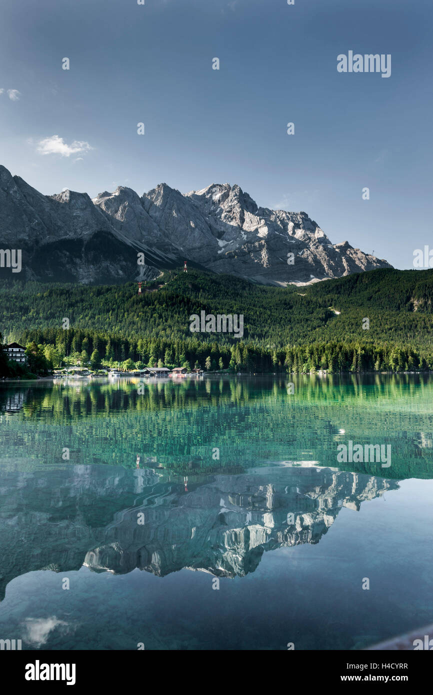Eibsee lake and zugspitze massif with zugspitze hi-res stock ...