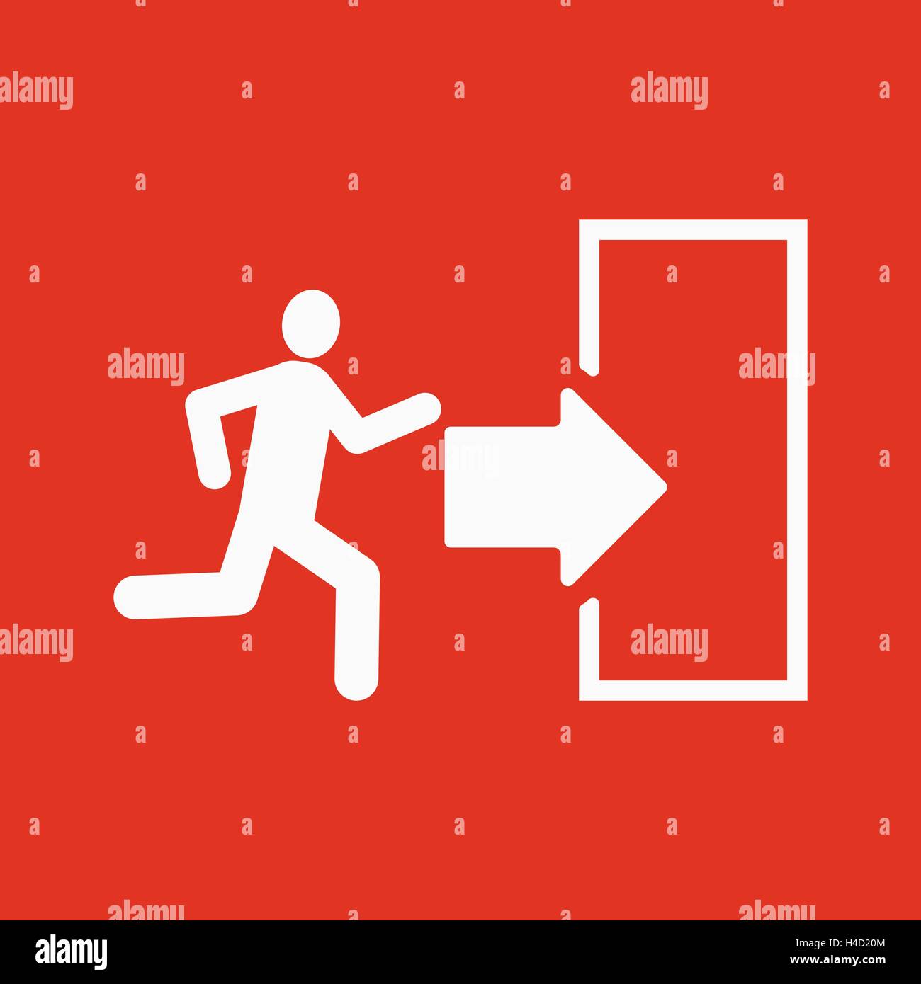 Emergency exit icon hires stock photography and images Alamy