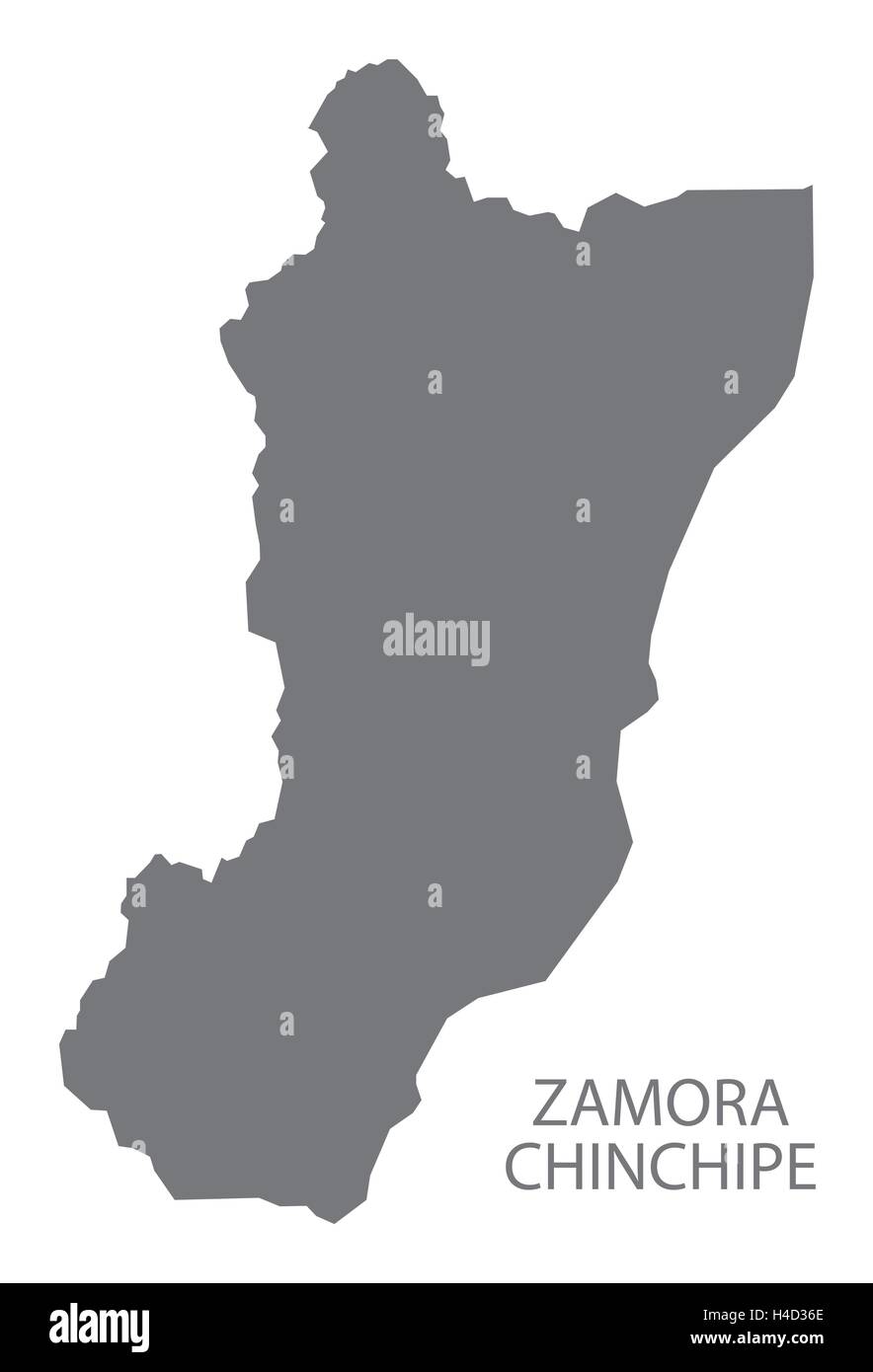 Zamora Chinchipe Ecuador Map grey Stock Vector