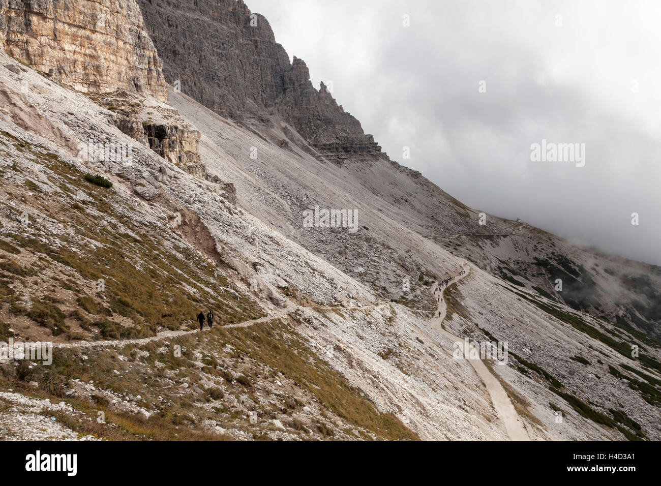 Italy, South Tirol, Sextener Dolomiten (mountains), Drei Zinnen (mountain), Stock Photo