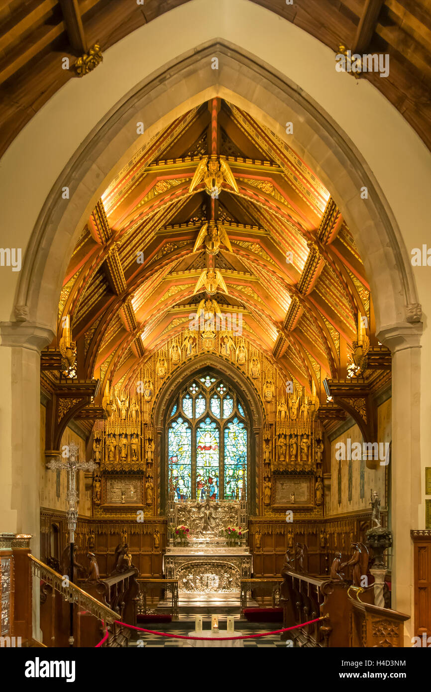 Altar in St Mary Magdalene's Church, Sandringham House, Norfolk, England Stock Photo