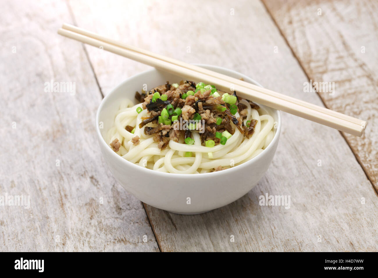 dan dan noodles, chinese sichuan cuisine, before mix Stock Photo