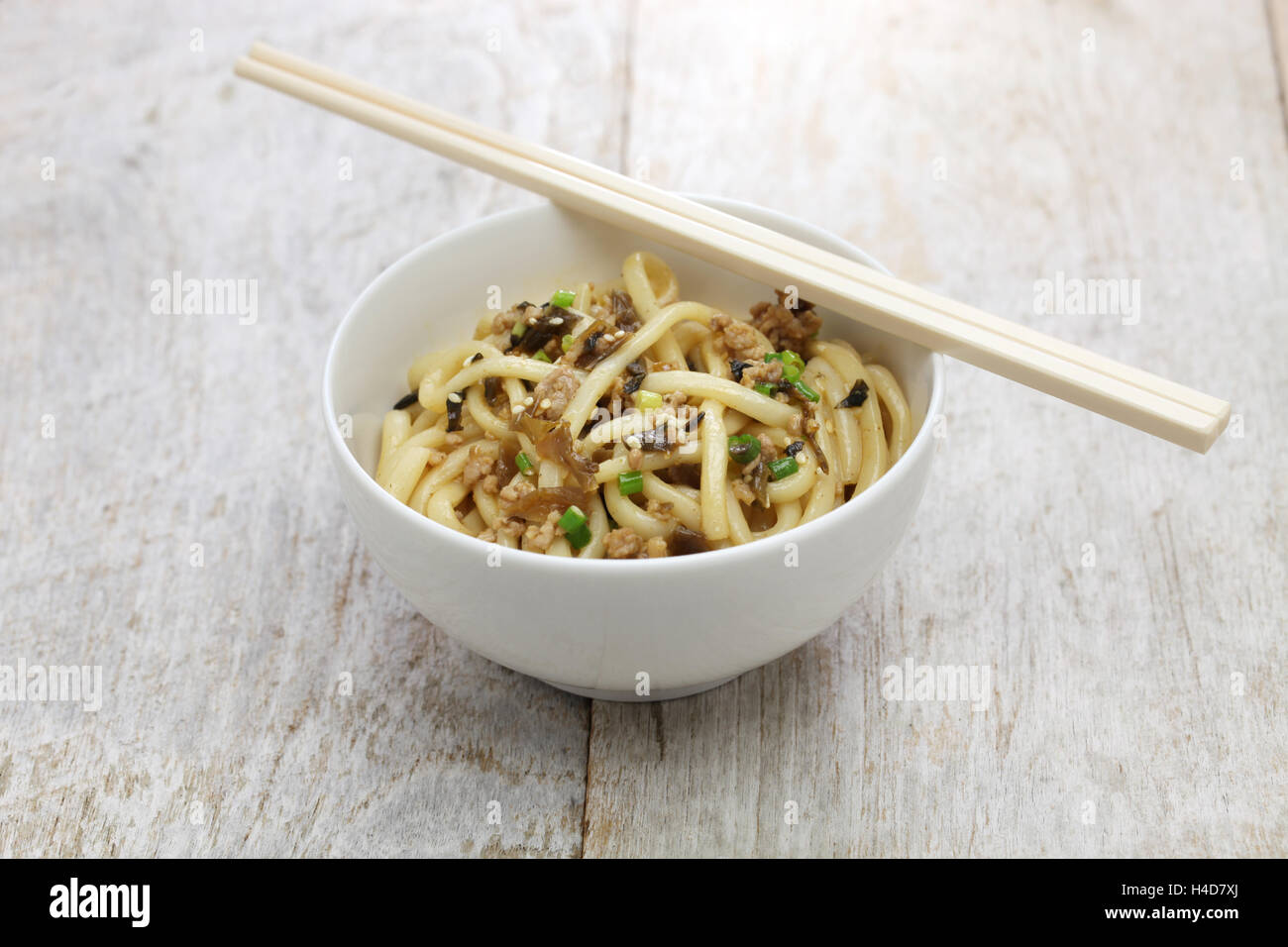 dan dan noodles, chinese sichuan cuisine, after mixed Stock Photo