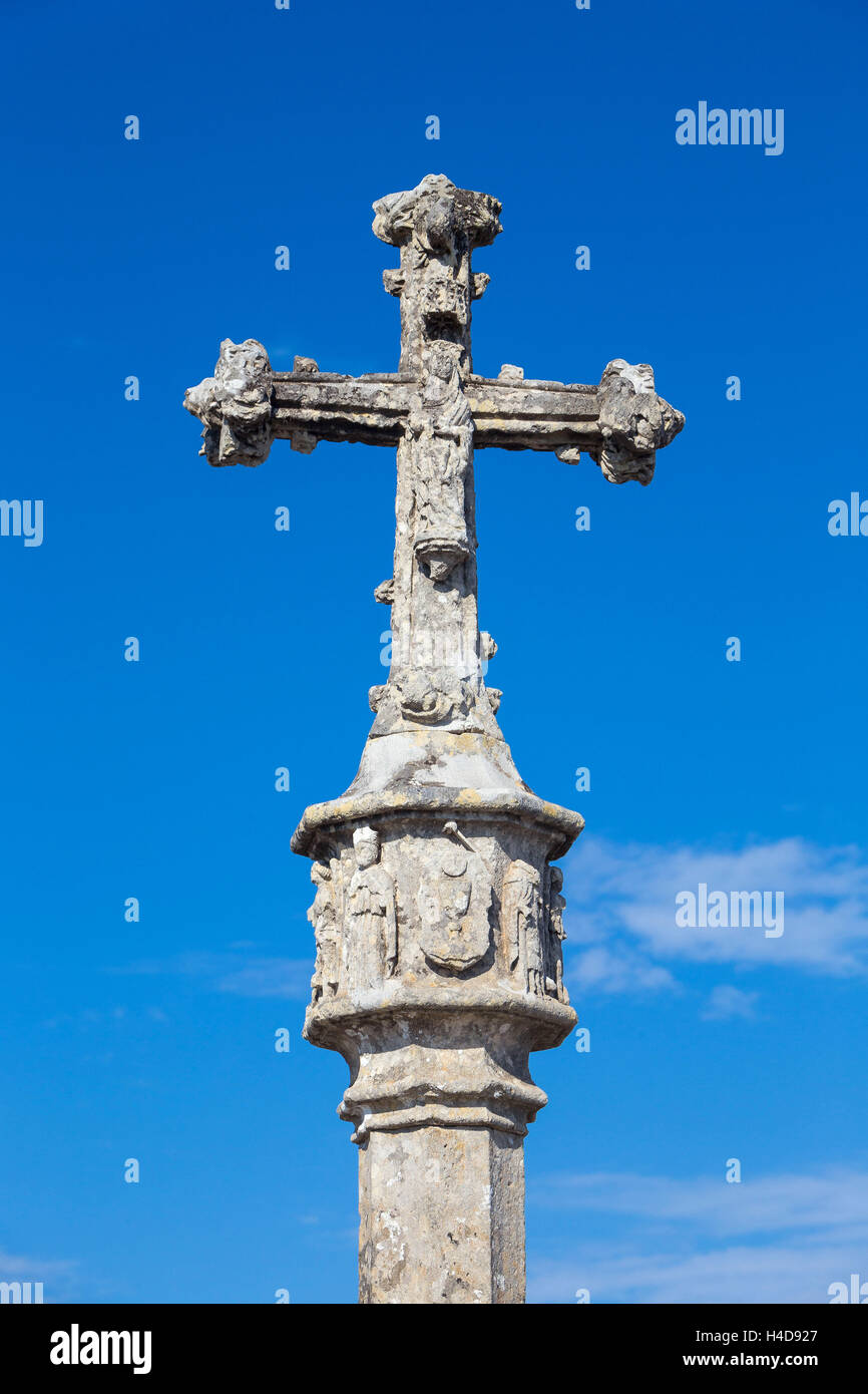 Majorca Ratter Cross Old stone cross, Felanitx, island Majorca, the Balearic Islands, Spain ...