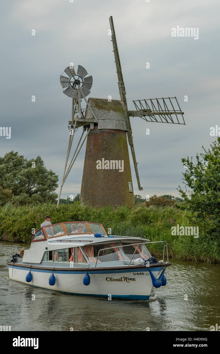 Turf Fen Windmill, near Ludham, Norfolk, England Stock Photo
