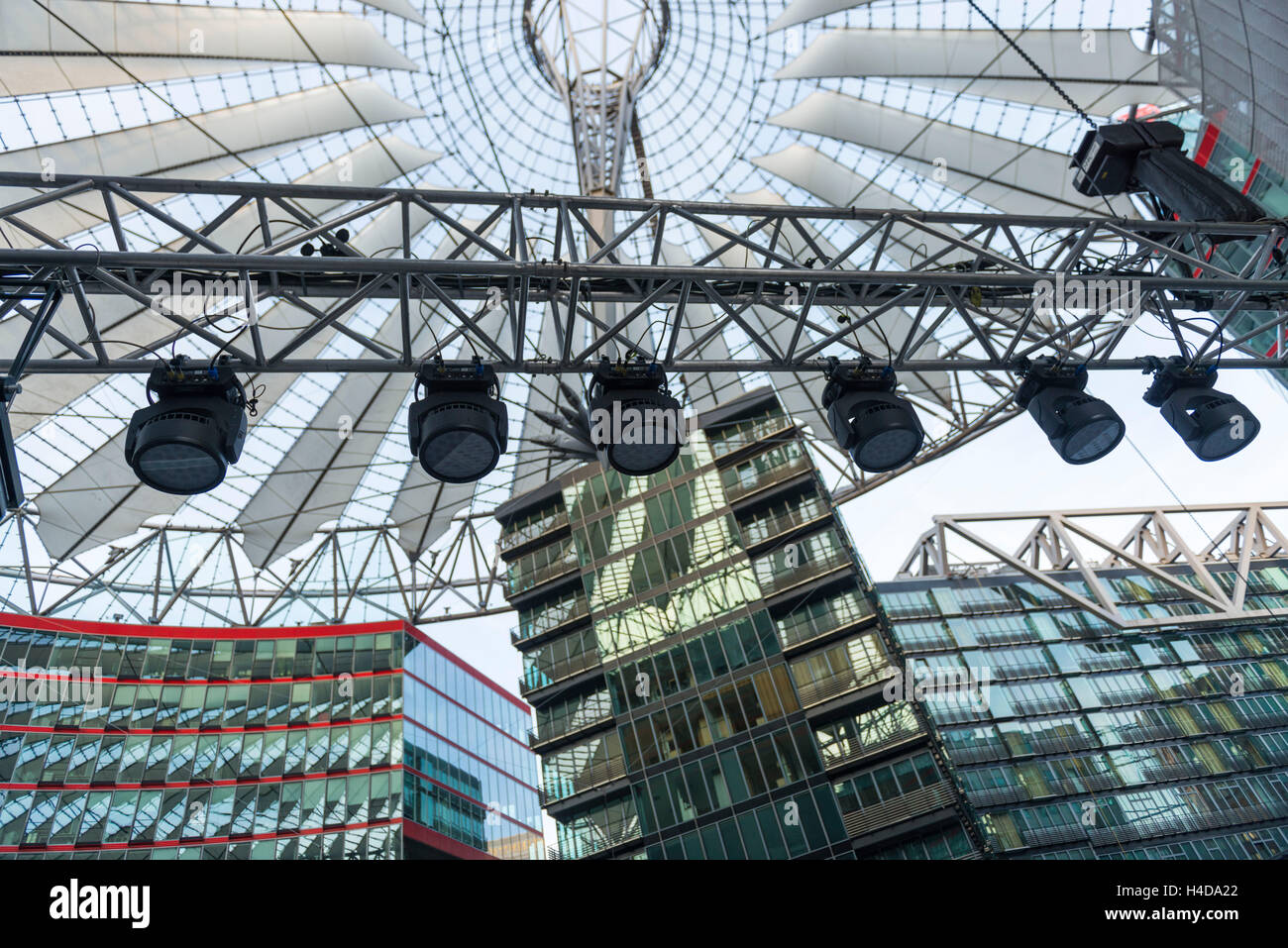 Germany, Berlin, headlight in the Sony centre Stock Photo Alamy