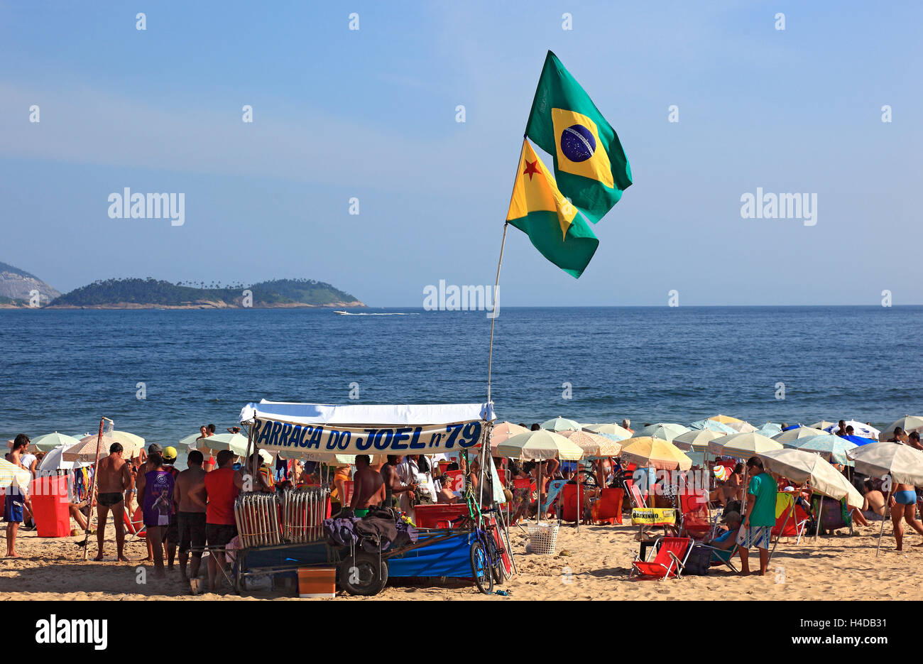 Copacobana beach in Rio de Janeiro, Brazil Stock Photo