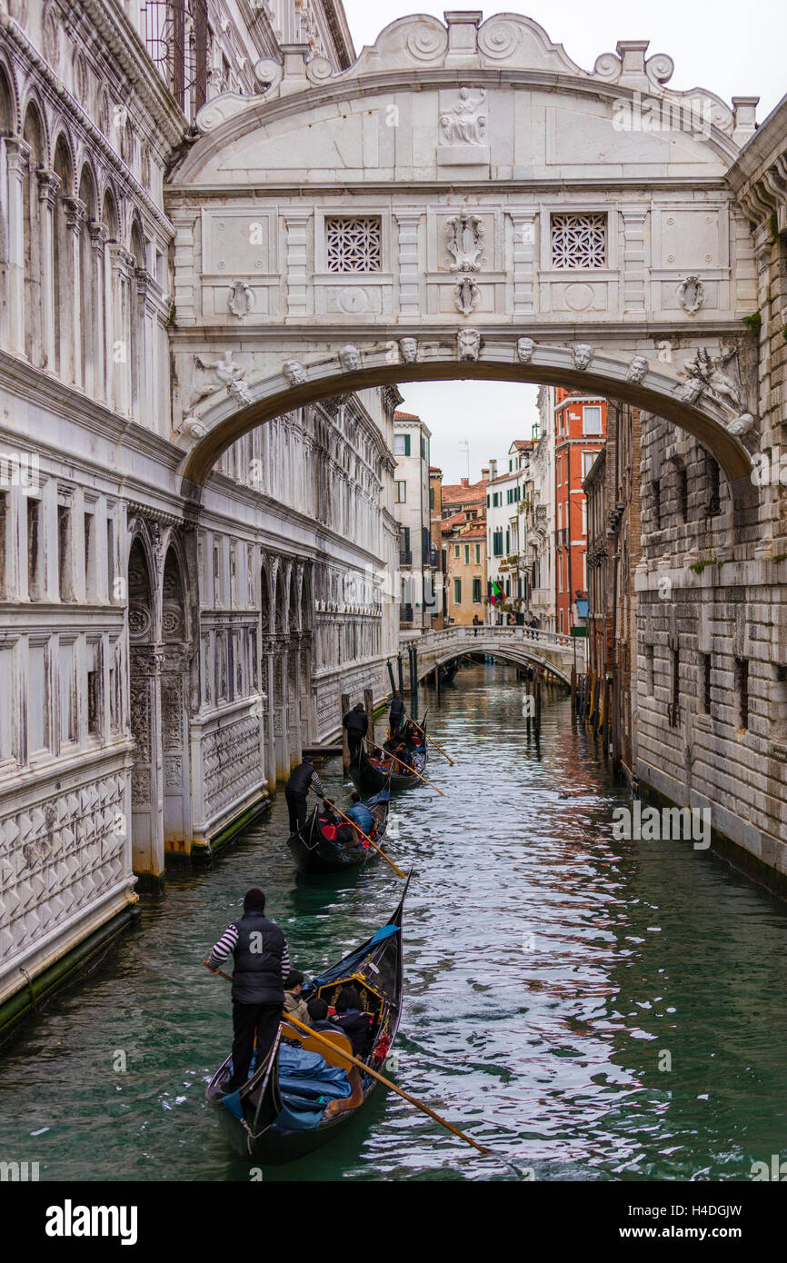 Sigh bridge, Italy, Veneto, Venezien, Venice, channel, Ponte dei Sospiri Stock Photo