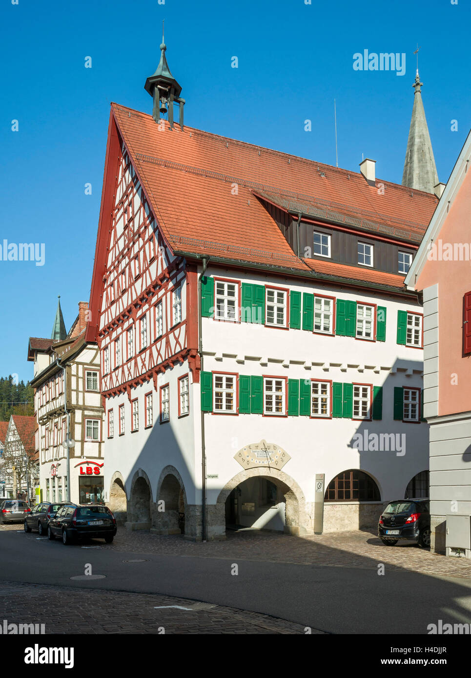 Germany Baden Wurttemberg Munsingen Old City Hall Today Town Archive And Adult Education Programme Stock Photo Alamy
