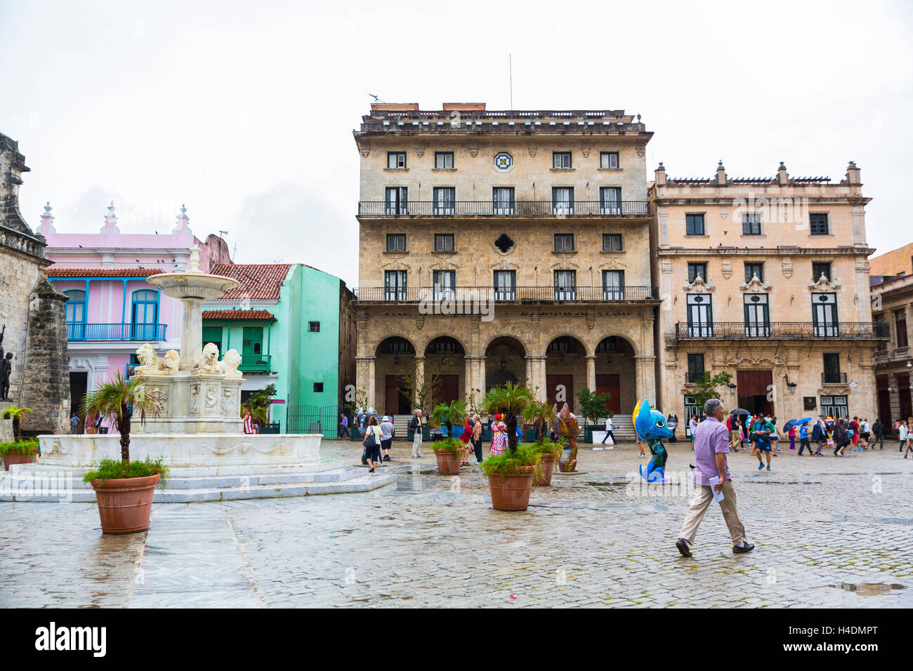 Plaza de San Francisco de Asis, historical Old Town Havana, Habana Vieja, Cuba, the Greater Antilles, the Caribbean, Central America, America, Stock Photo