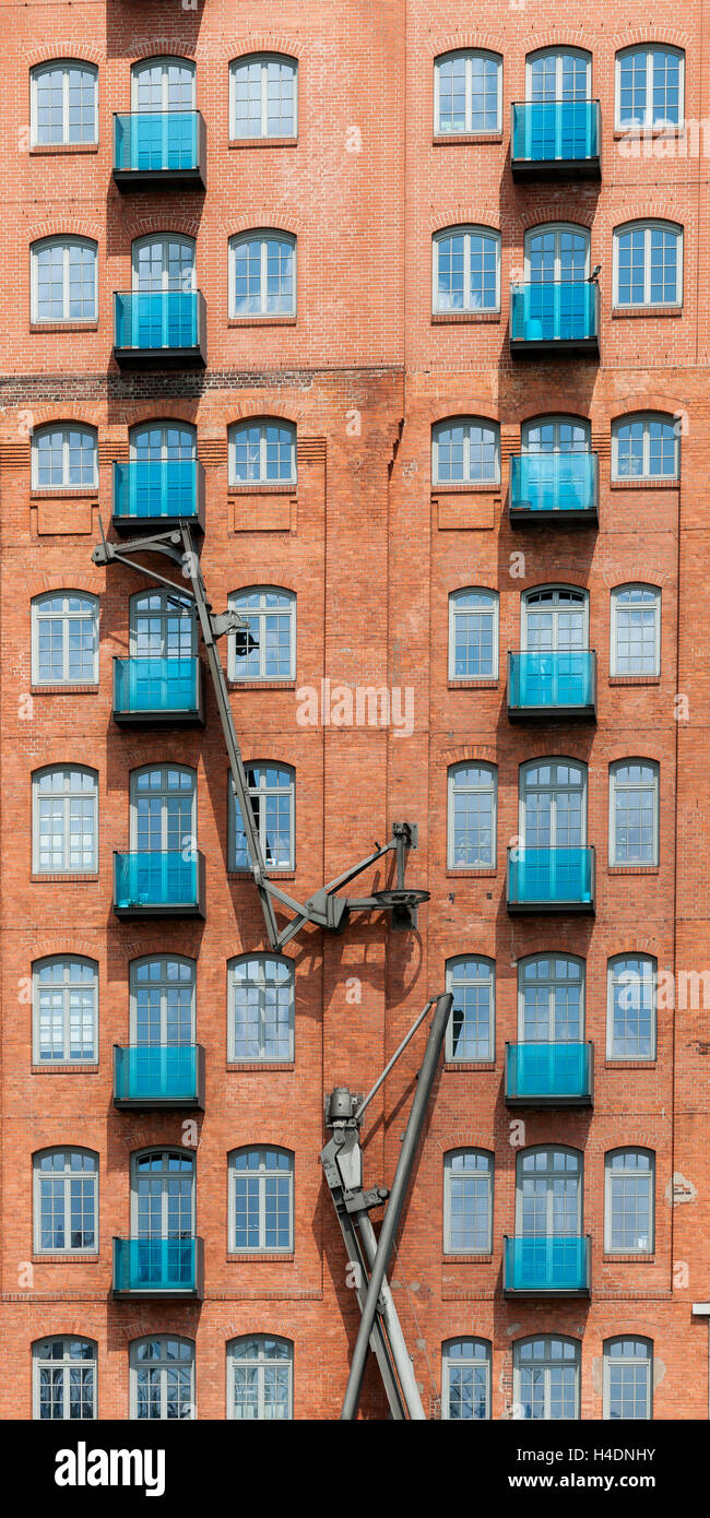 Hamburg, warehouse, fire escape, digitally arranged Stock Photo Alamy