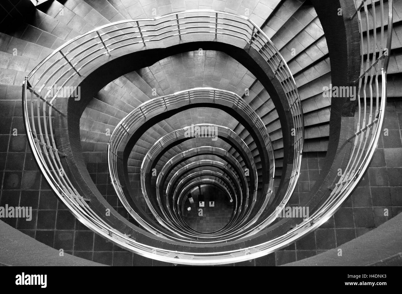 Stairs, KontorhÃ¤user / office buildings of Hamburg, Sprinkenhof, negative, digitally arranged Stock Photo