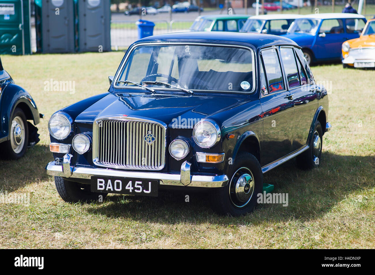 Front grille of a Leyland Vanden Plas Princess saloon car at an English show Stock Photo