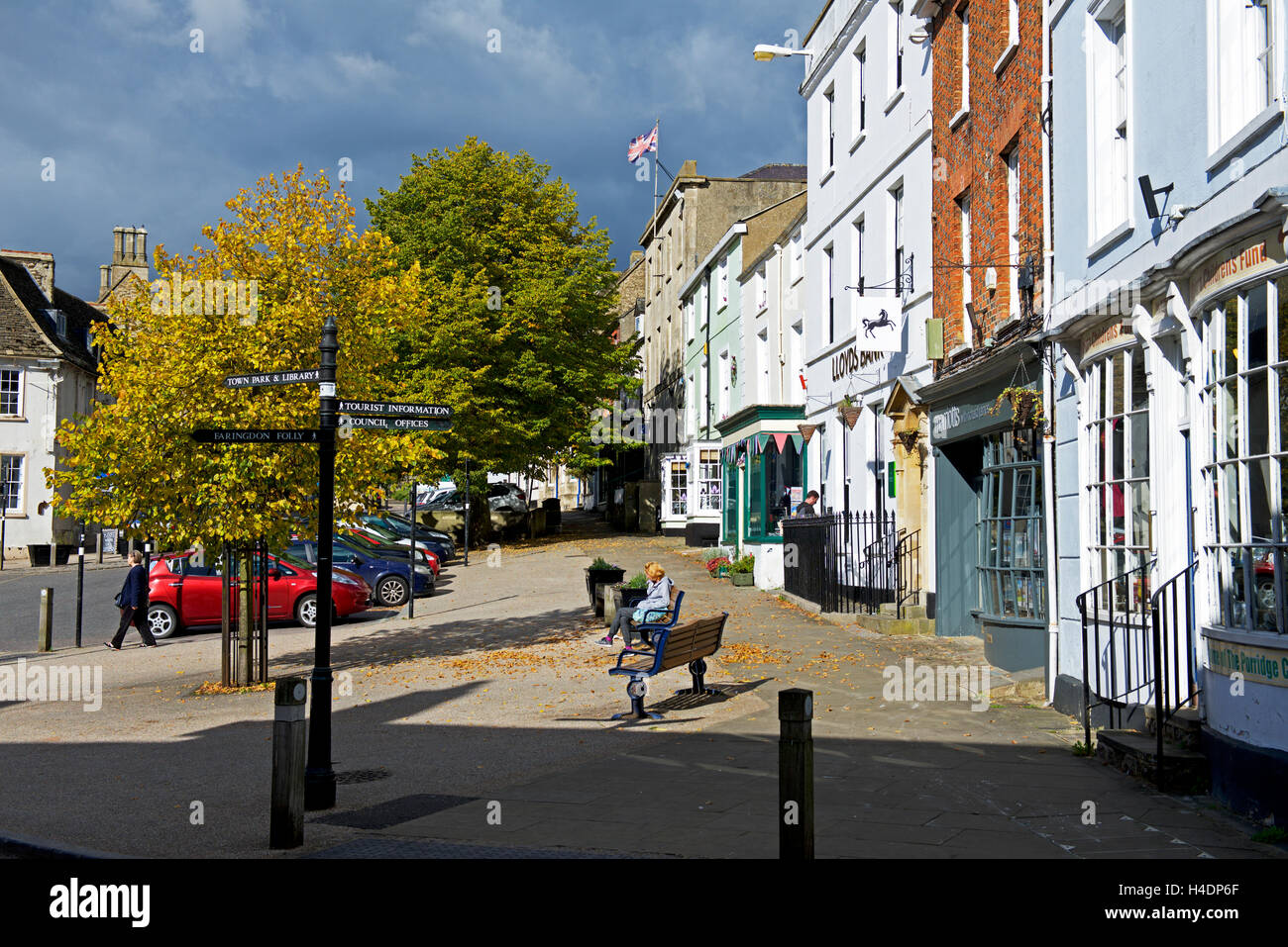 The town square in Faringdon, Oxfordshire, England UK Stock Photo