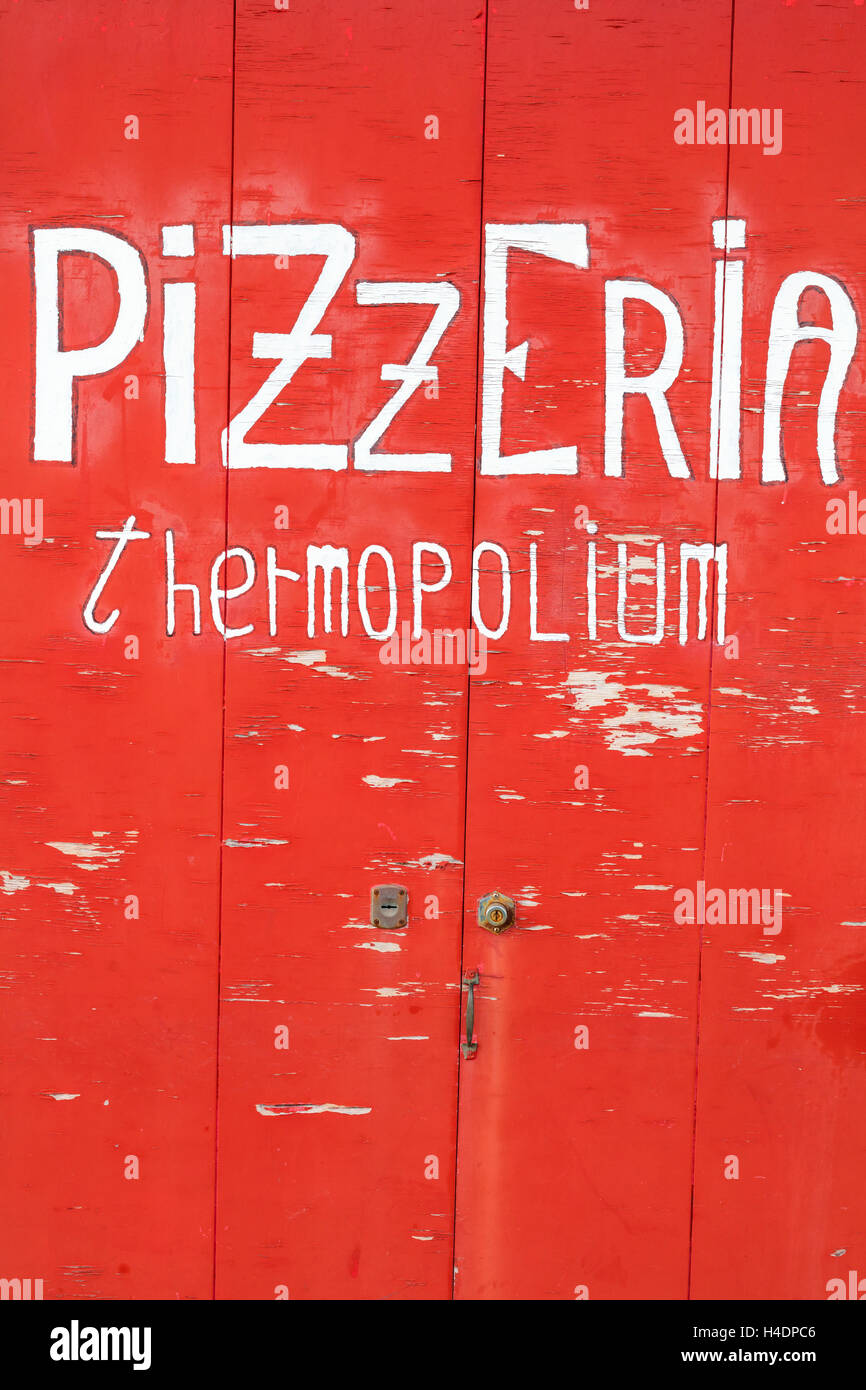 Pizzeria sign, Nervi, fishing village, quartiere of Genoa, Liguria