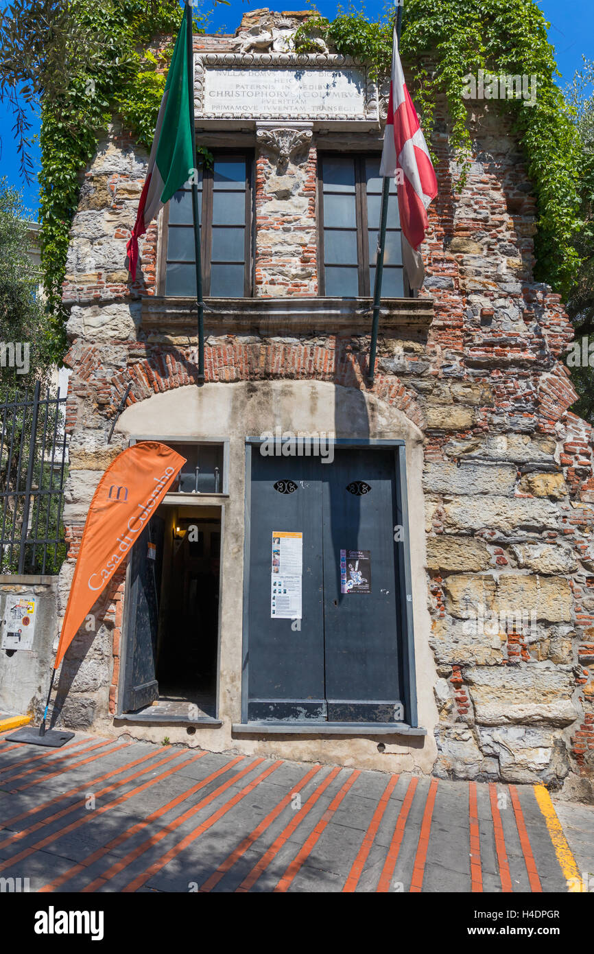 Christopher Columbus house, Genoa, Liguria, Italy Stock Photo Alamy