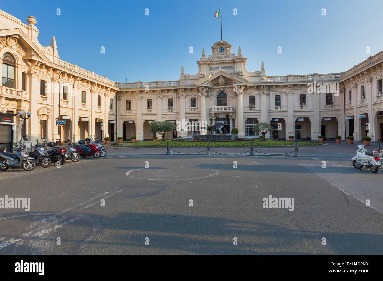 Stazione Marittima, Ferry Station, Genoa, Liguria, Italy Stock Photo