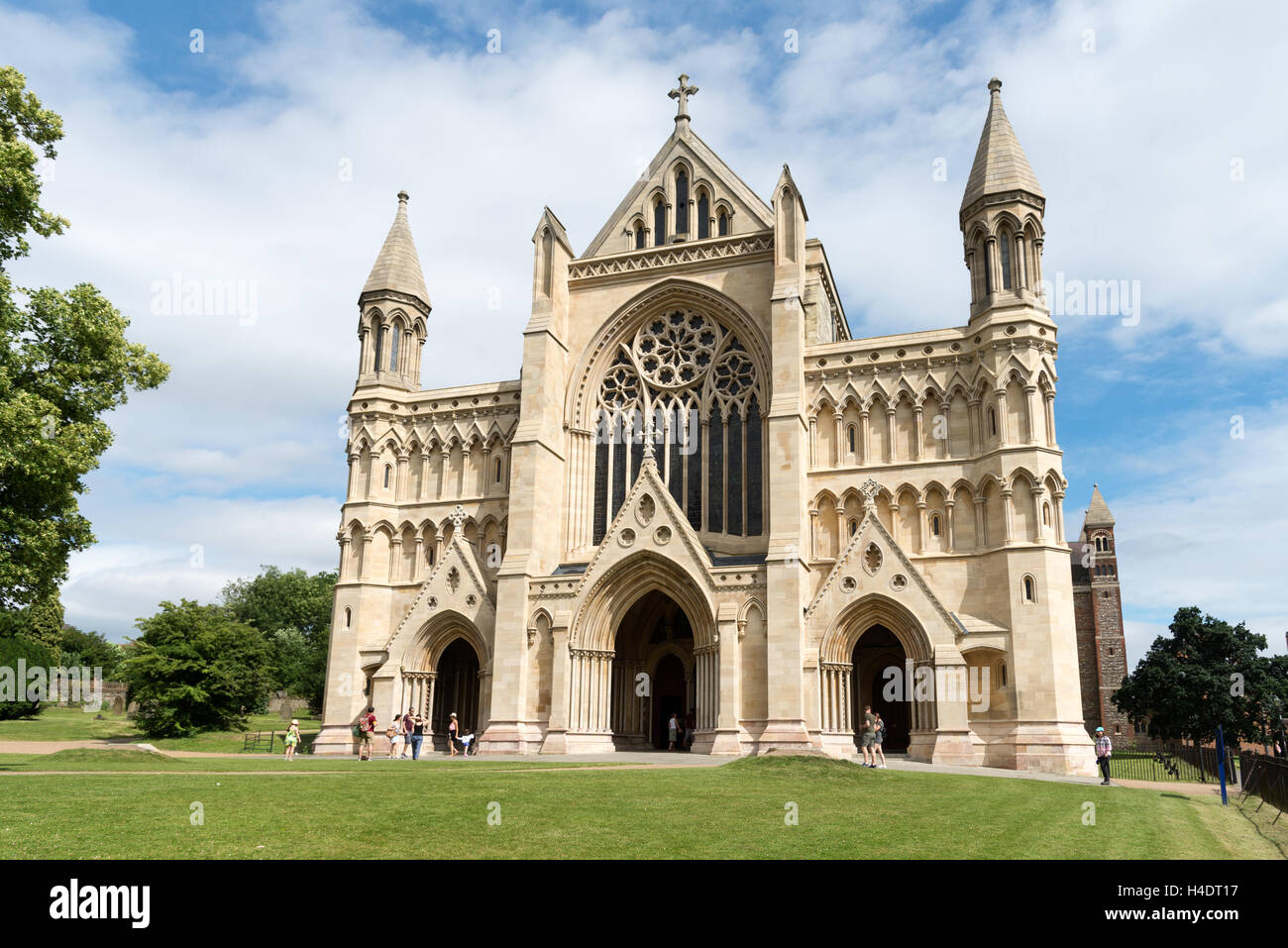 St Albans Cathedral, Hertfordshire, England, UK Stock Photo