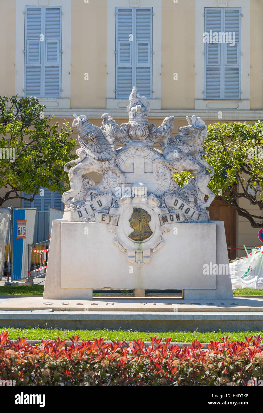 Monument to Queen Victoria, Menton, Alpes-Maritimes department,  Provence-Alpes-Cote d'Azur, French Riviera, France Stock Photo - Alamy