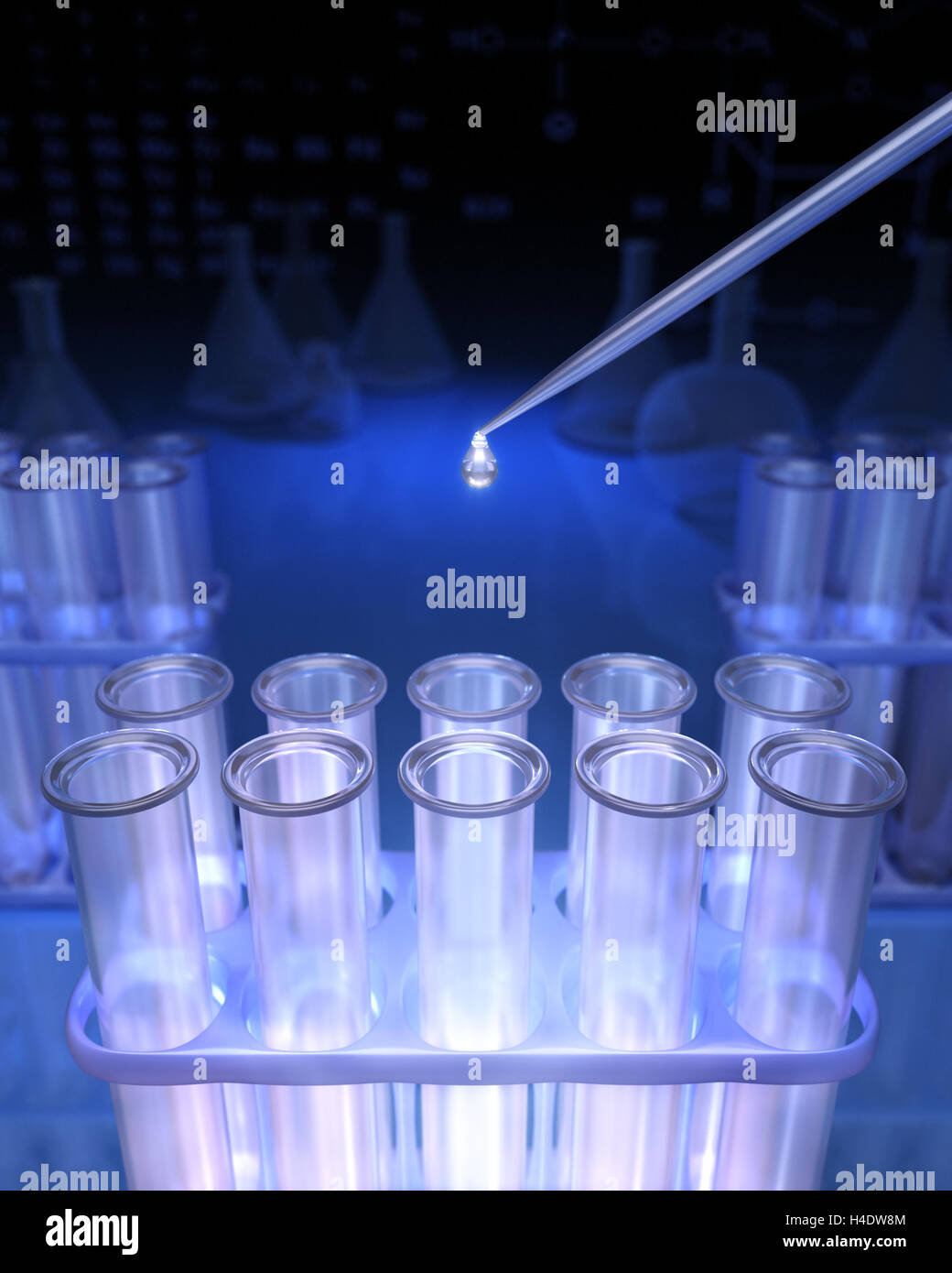 Science test in a laboratory - 3D rendering Stock Photo - Alamy
