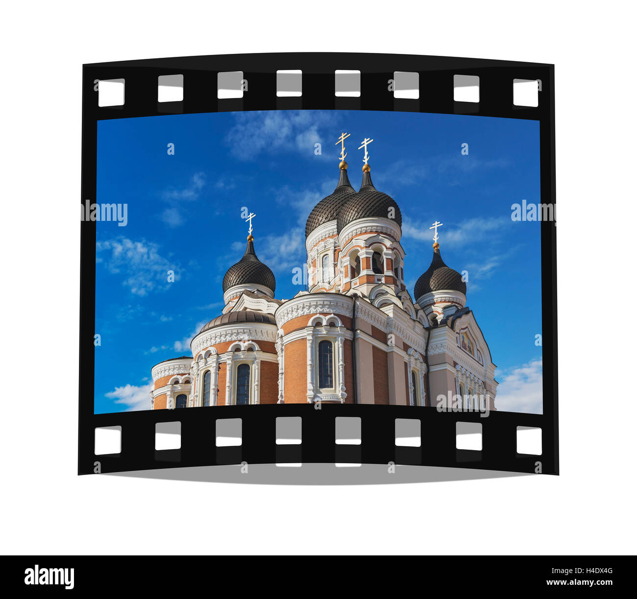 The Alexander Nevsky Cathedral is located on the cathedral hill in the upper town of Tallinn, Estonia, Baltic States, Europe Stock Photo