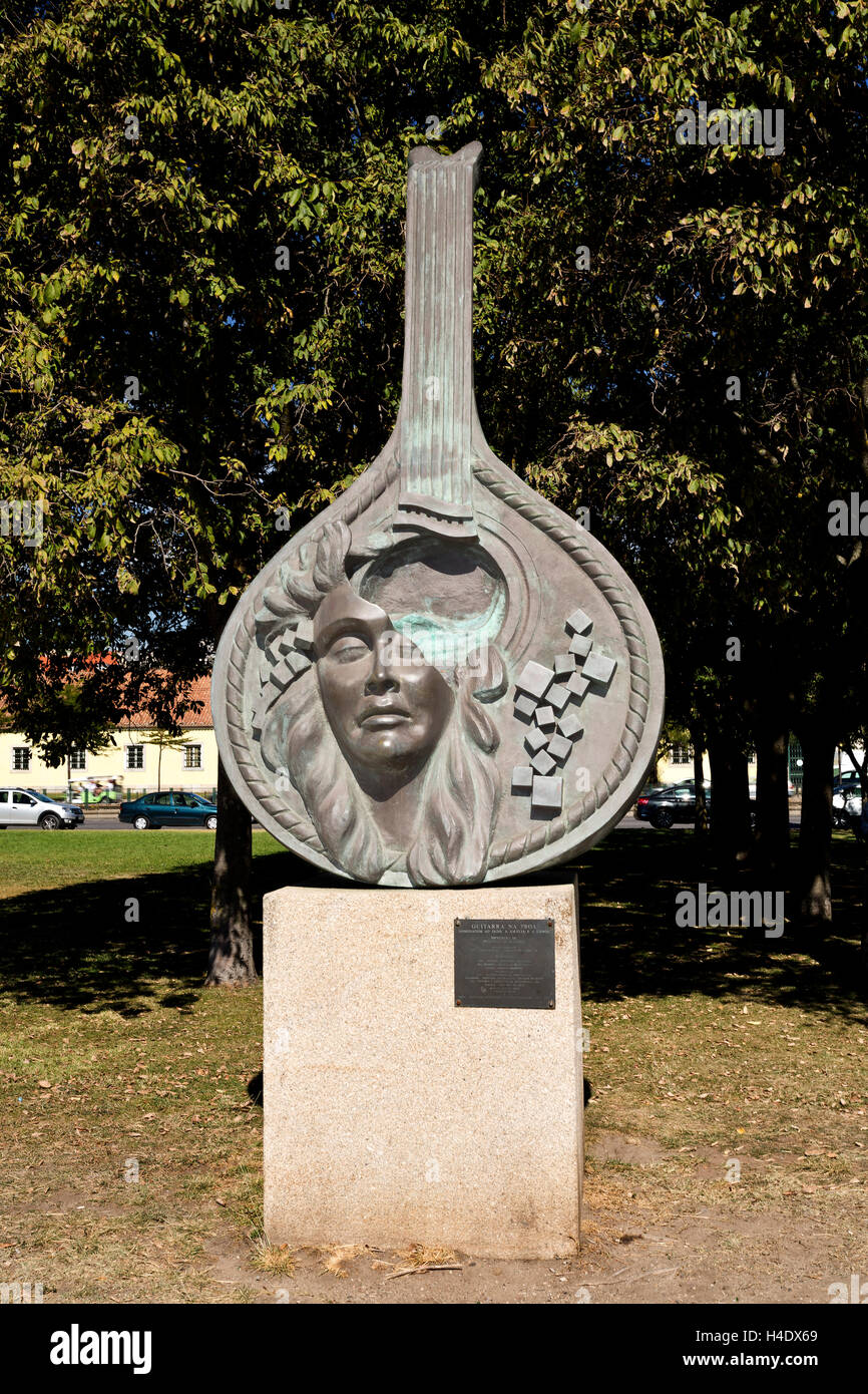 Monument to Fado and Amalia Rodrigues, the Portuguese national song and its iconic interpreter, in Lisbon, Portugal Stock Photo