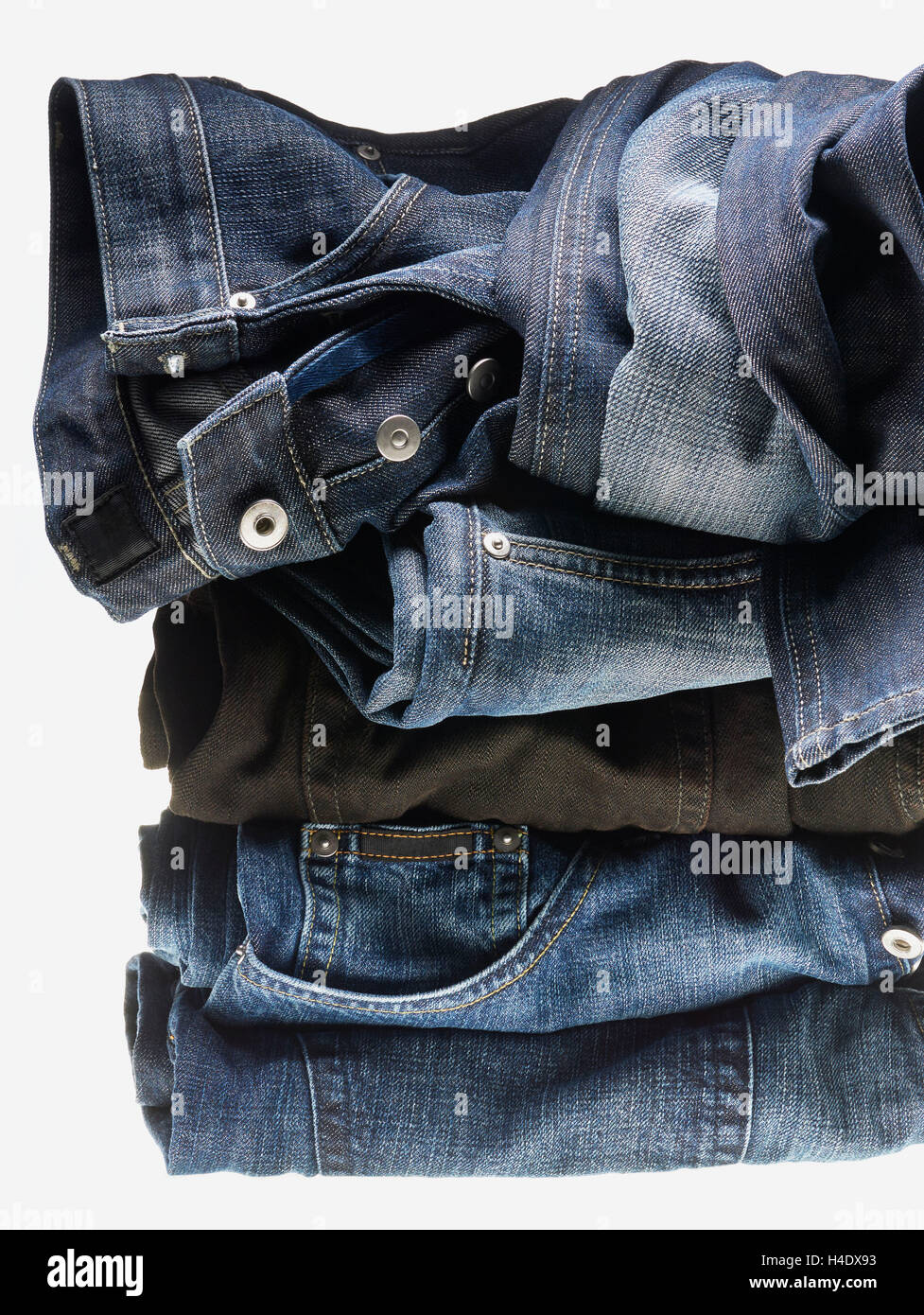 Still life, fashion, jeans trousers, batch Stock Photo - Alamy