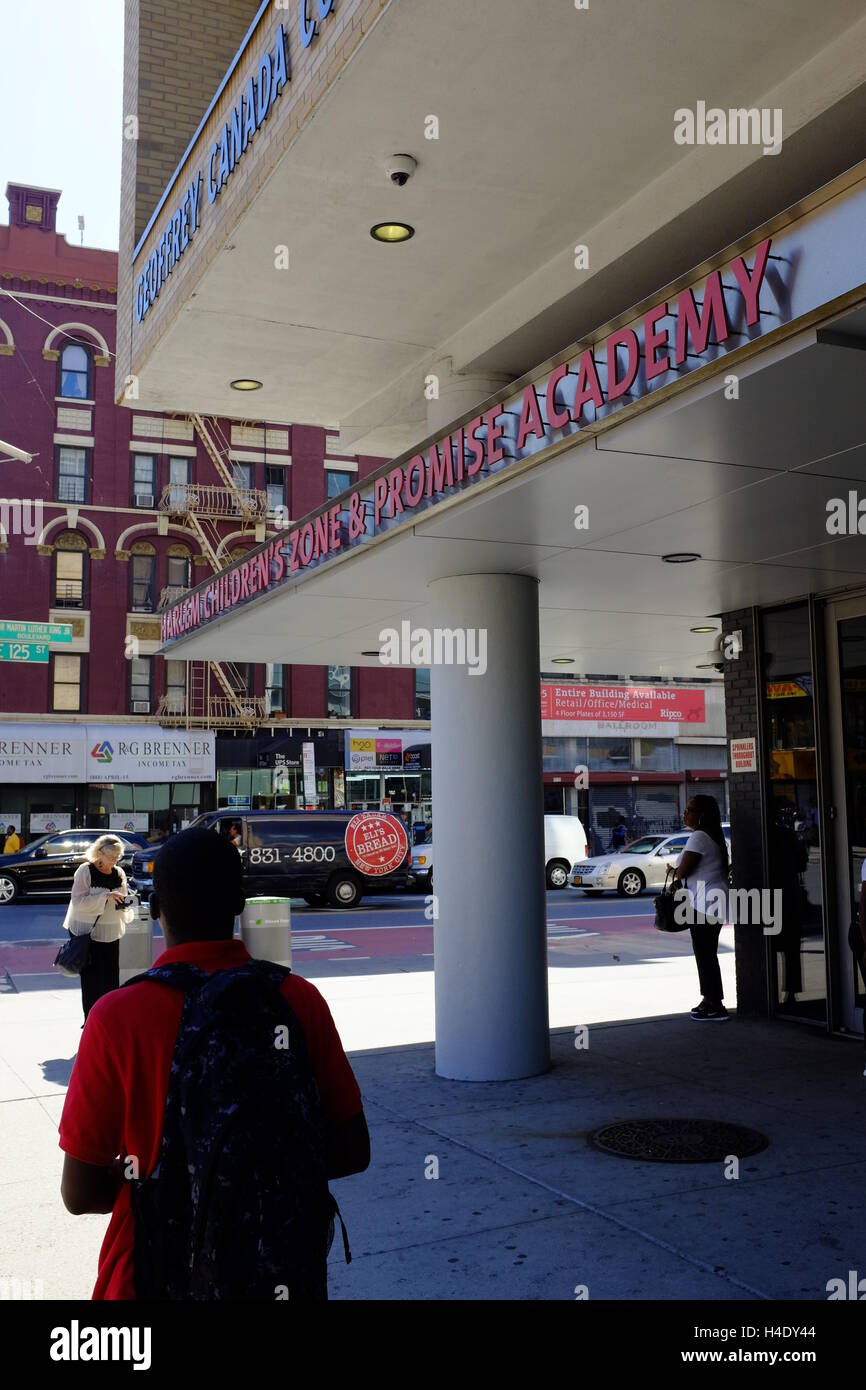 Exterior view of Harlem Children's Zone Promise Academy.Harlem.New York