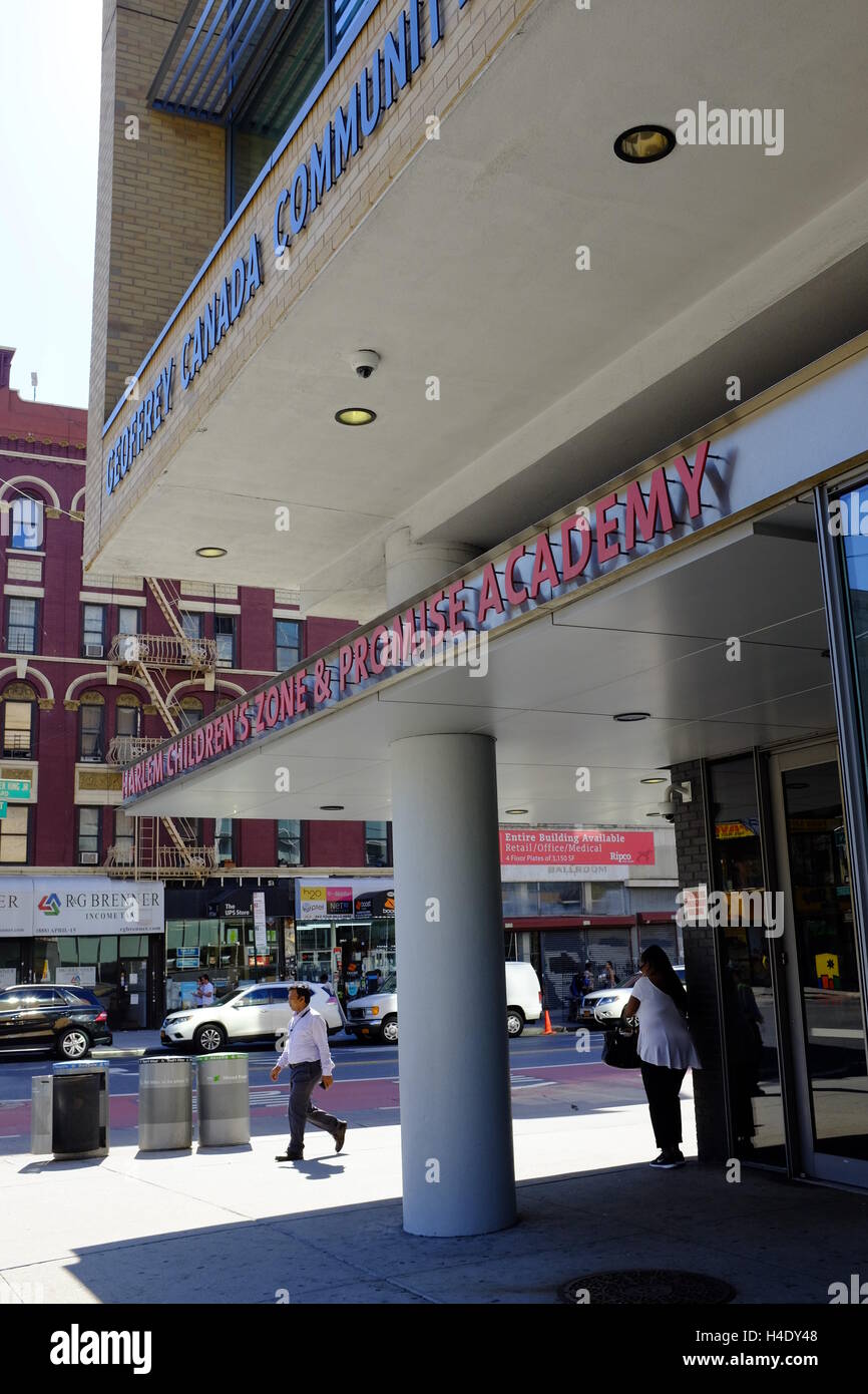 Exterior view of Harlem Children's Zone Promise Academy.Harlem.New York