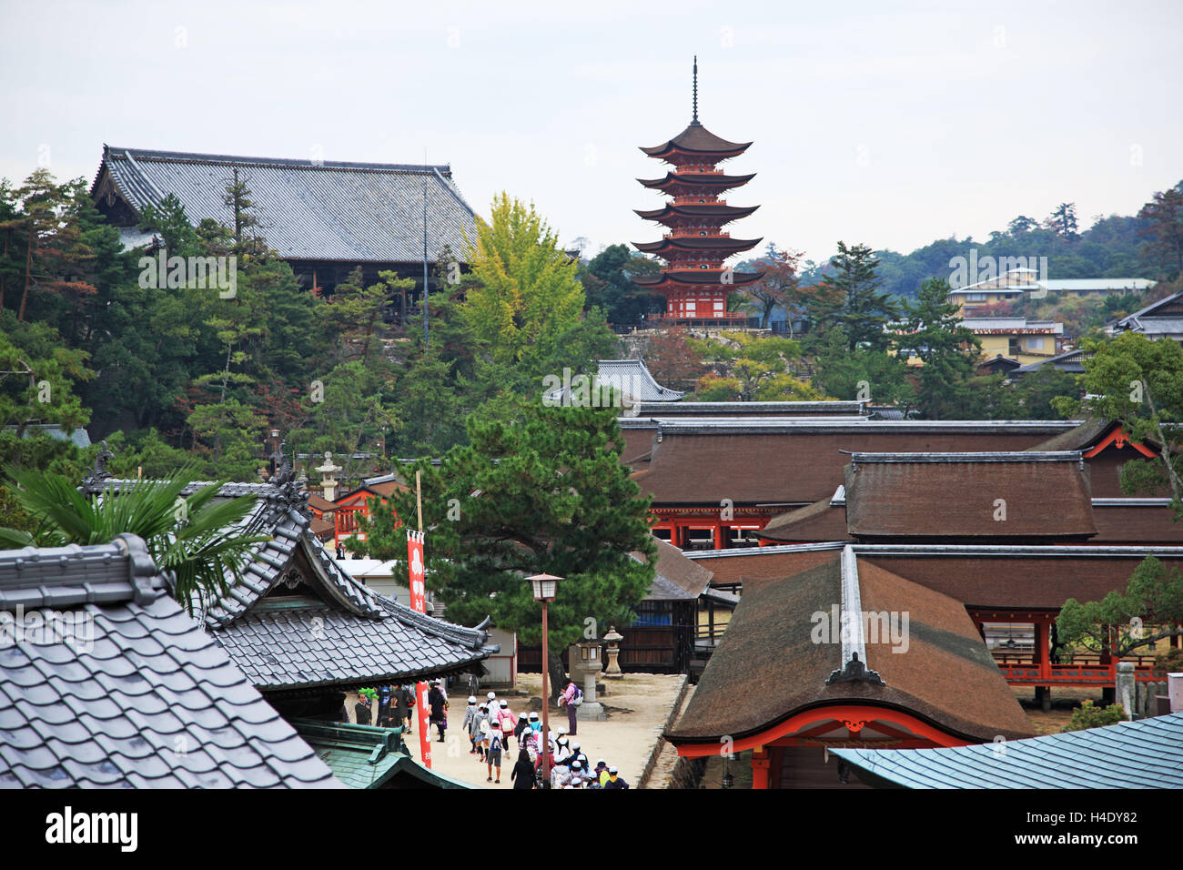 Japan, Hiroshima, Miyajima Iceland, Itsukushima Shrine, UNESCO World Heritage Stock Photo