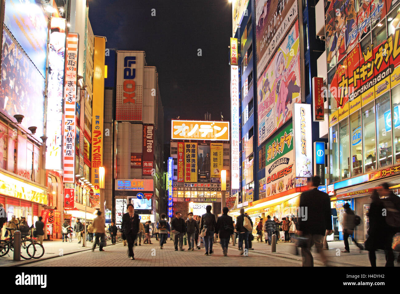 Tokyo City Lights Akihabara Electric Town At Night Knows For Shops  Dedicated To Anime Manga Videogames And Other Products Of Japanese Otaku  Culture Stock Photo Picture And Royalty Free Image Image 134997180