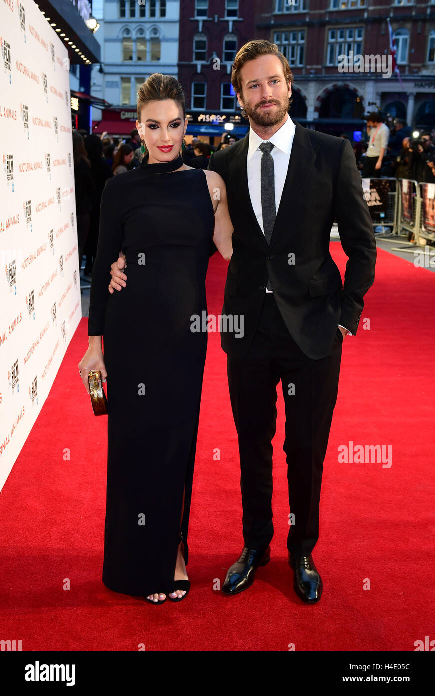 Armie Hammer and Elizabeth Chambers attending the 60th BFI London Film  Festival screening of Nocturnal Animals held at Odeon Cinema in Leicester  Square, London Stock Photo - Alamy
