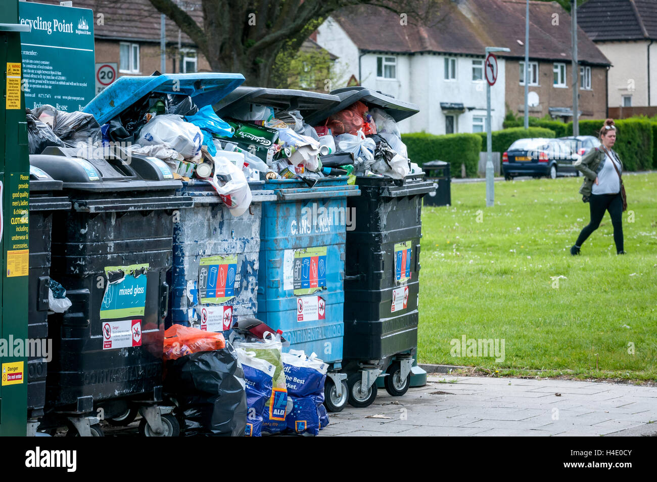 Rubbish has been piling high on the streets of Brighton in the last