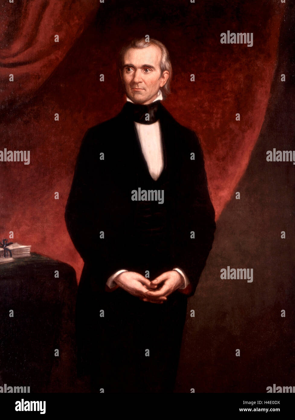 James Polk. Portrait of 11th US President James K Polk (1795-1849) by George Peter Alexander Healy, 1858 Stock Photo