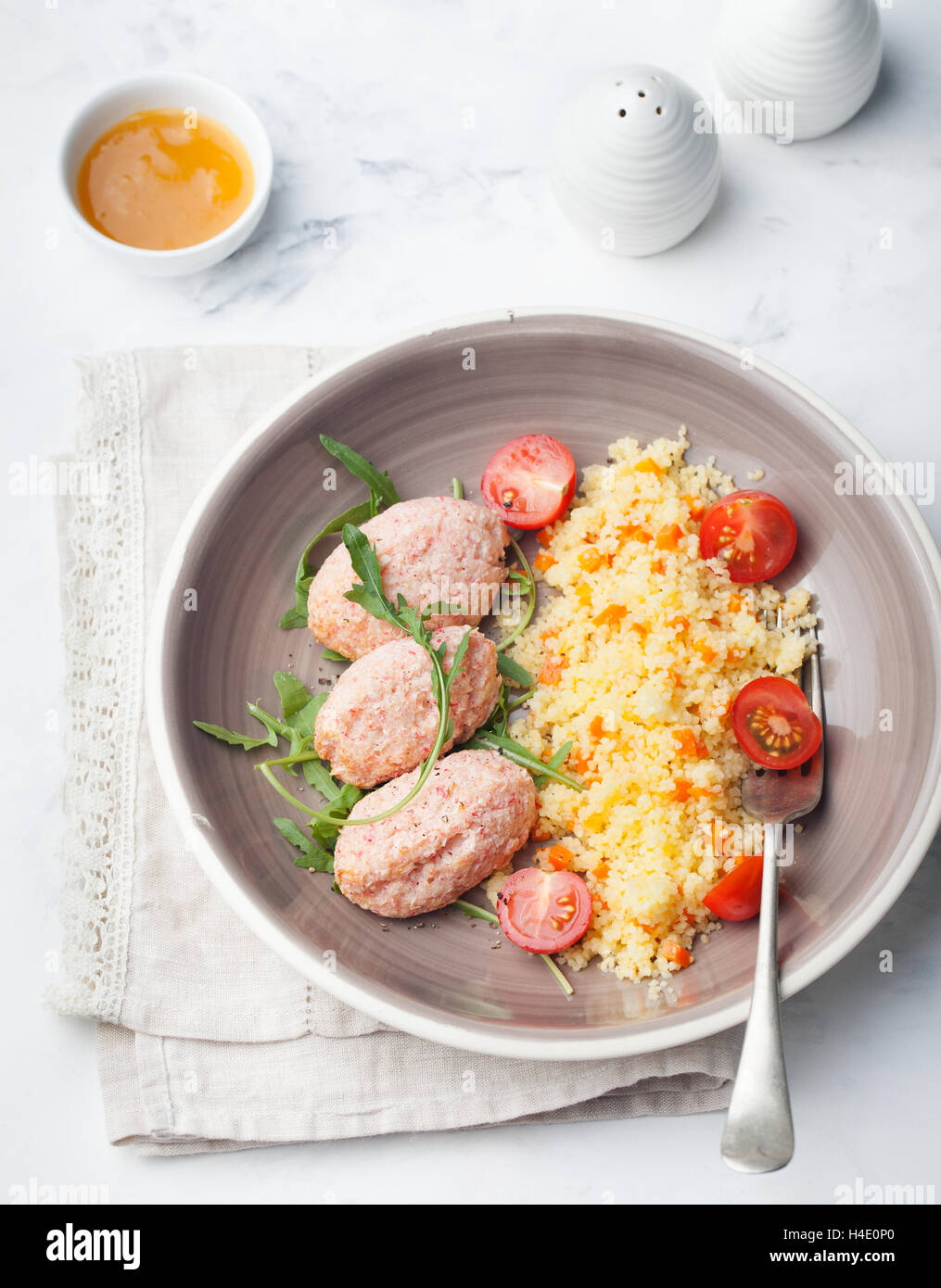 Crab and prawn, fish steamed meatballs Stock Photo Alamy