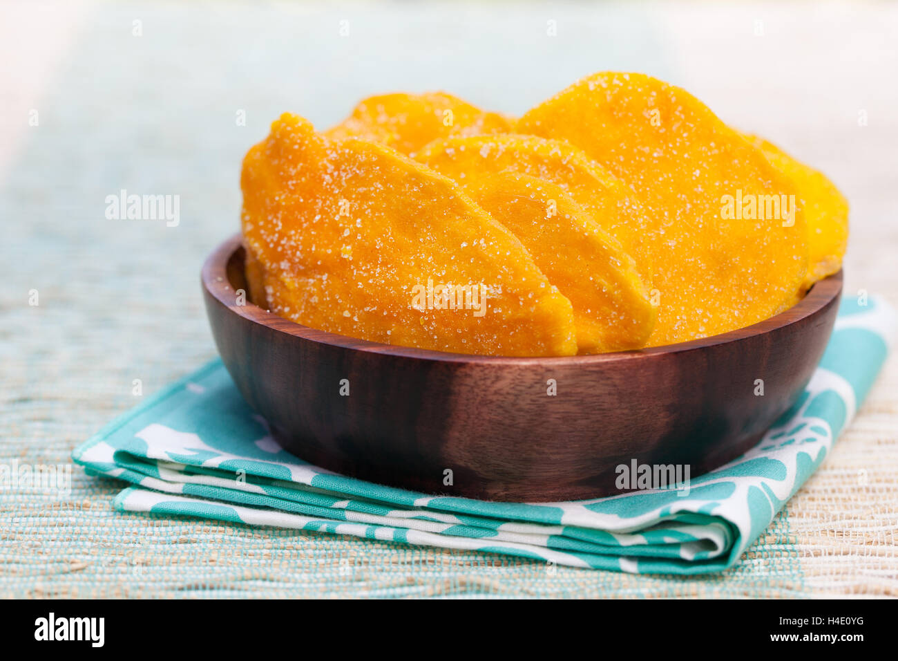 Dehydrated dried mango Healthy snack Copy space Stock Photo Alamy