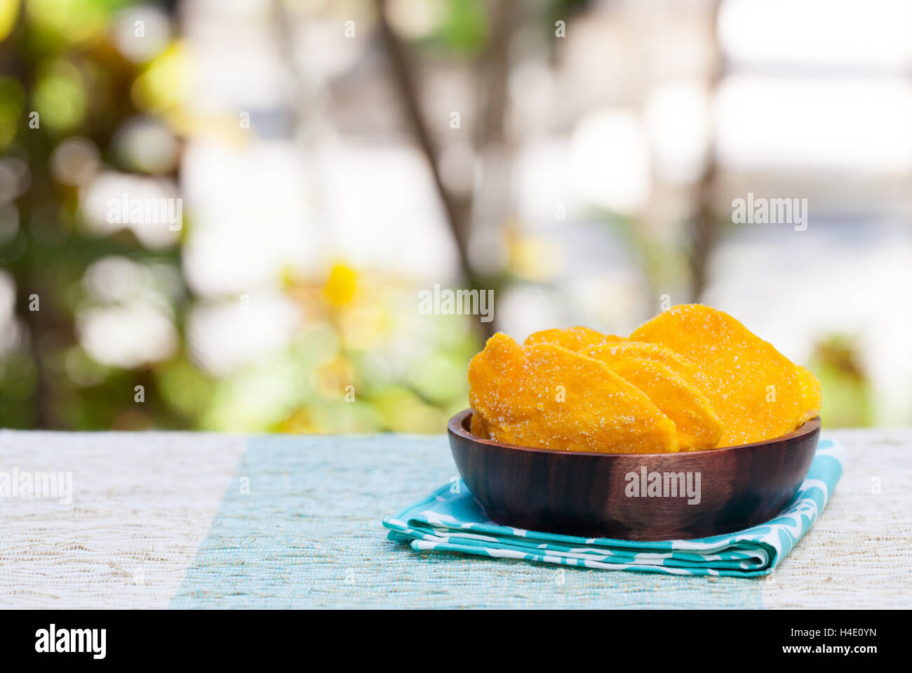 Dehydrated dried mango Healthy snack Copy space Stock Photo Alamy