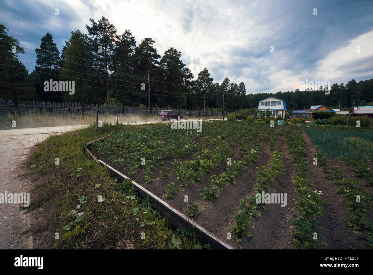 Dacha (Summerhouse) in the Urals Stock Photo