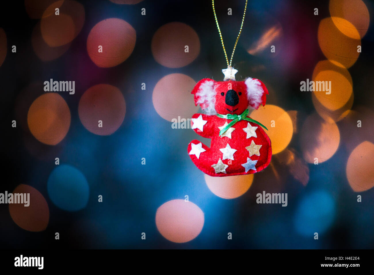 Red And White Felt Koala Christmas Tree Decoration With Fairy