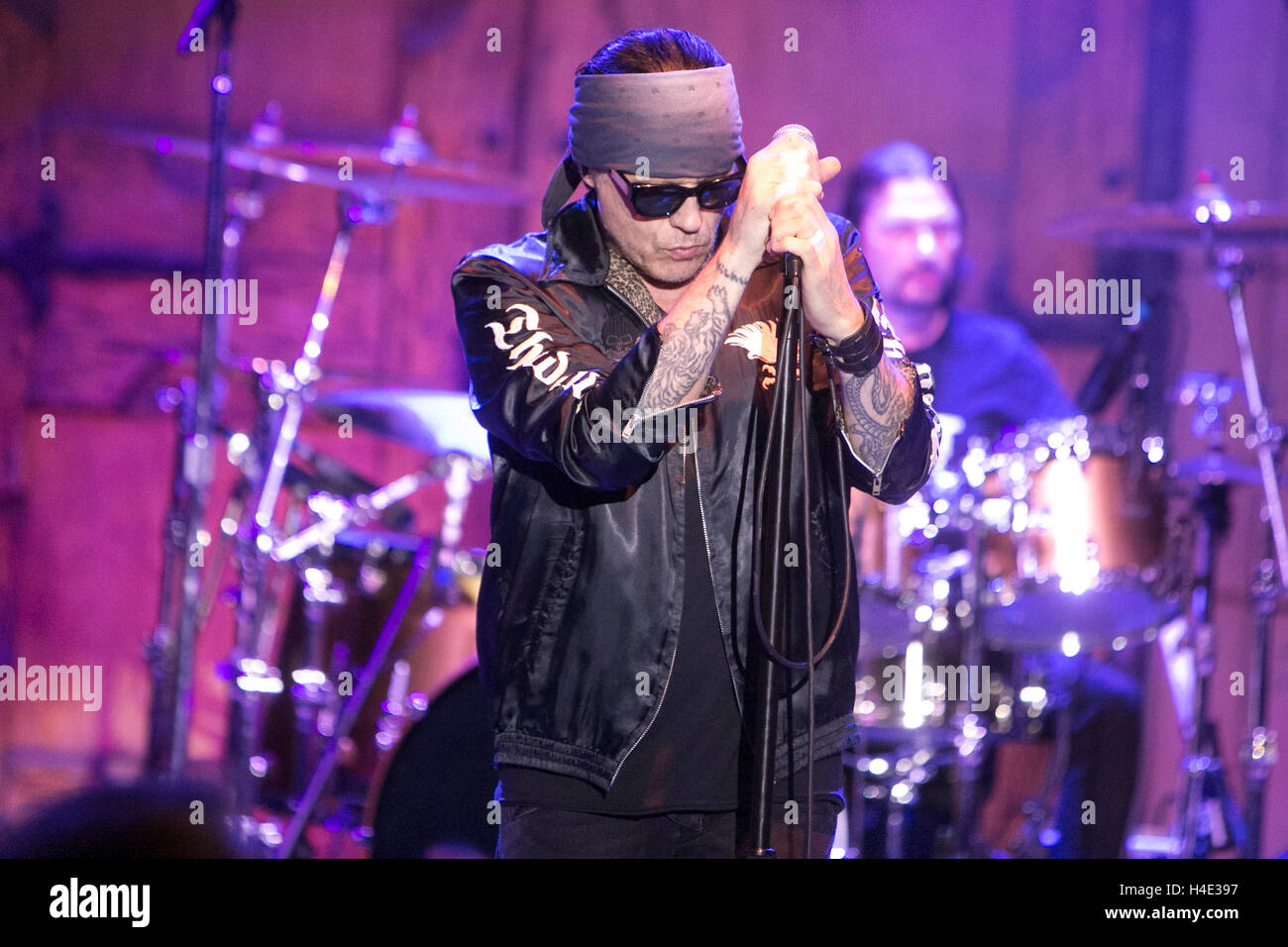 Ian Astbury of The Cult performs at the Mountin Winery on June 5, 2016 at the Mountain Winery in Sartoga, California. Stock Photo