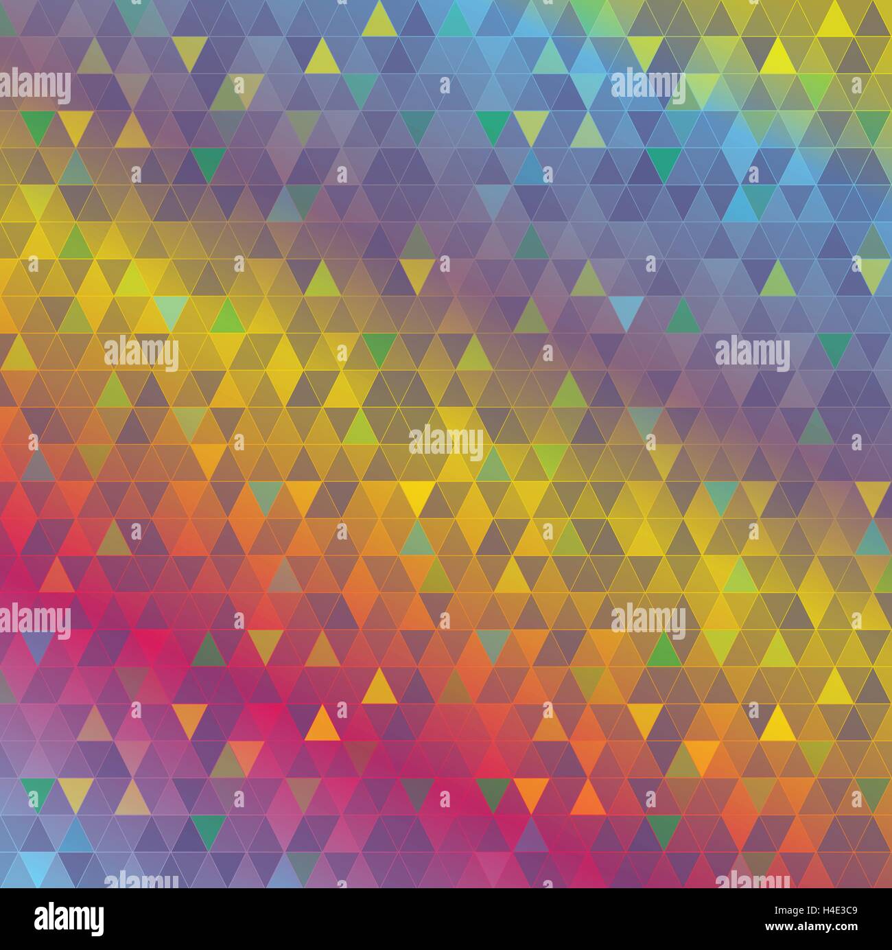 An abstract background made from colorful geometric triangles. Vector ...