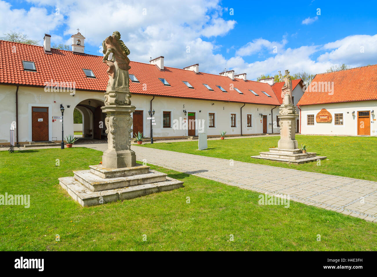 Traditional house buildings of Camaldolese monastery in Rytwiany, Poland Stock Photo