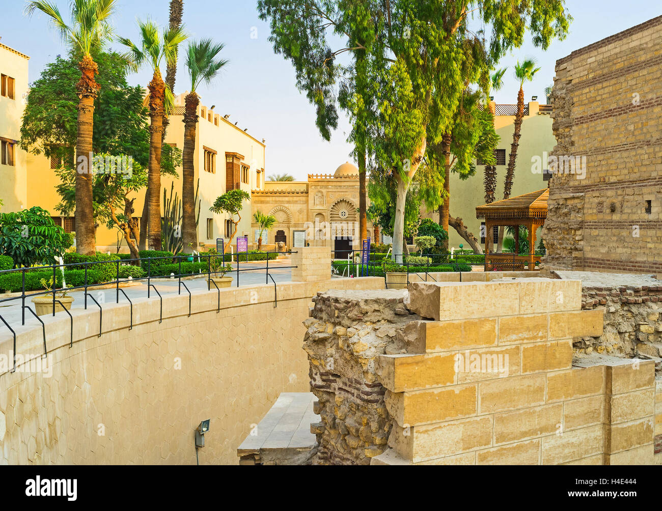 Ruins of the wall of Fortress of Babylon next to Coptic Museum in old  Cairo, Egypt Stock Photo - Alamy