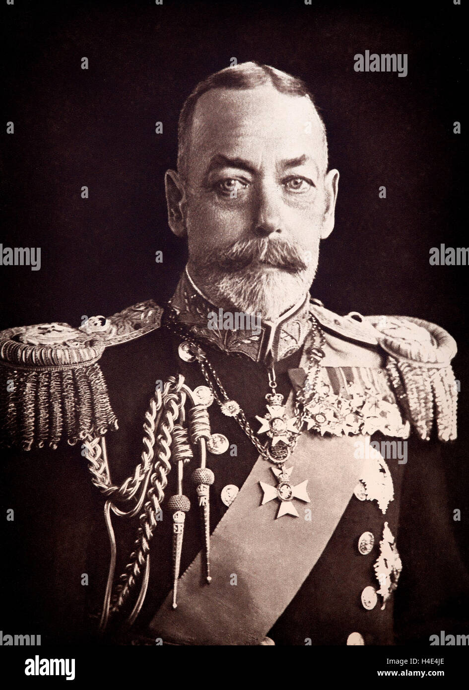 King George V, shortly after his Coronation in May 1910. Stock Photo