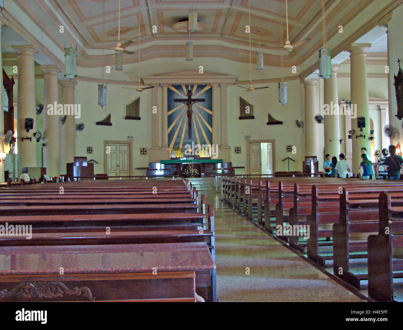 The interior of the Cathedral of the Good Shepherd in Singapore Stock ...
