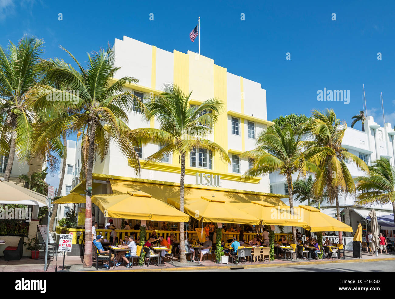 Florida, Miami Beach, Art Deco District, Ocean Avenue, Leslie Hotel