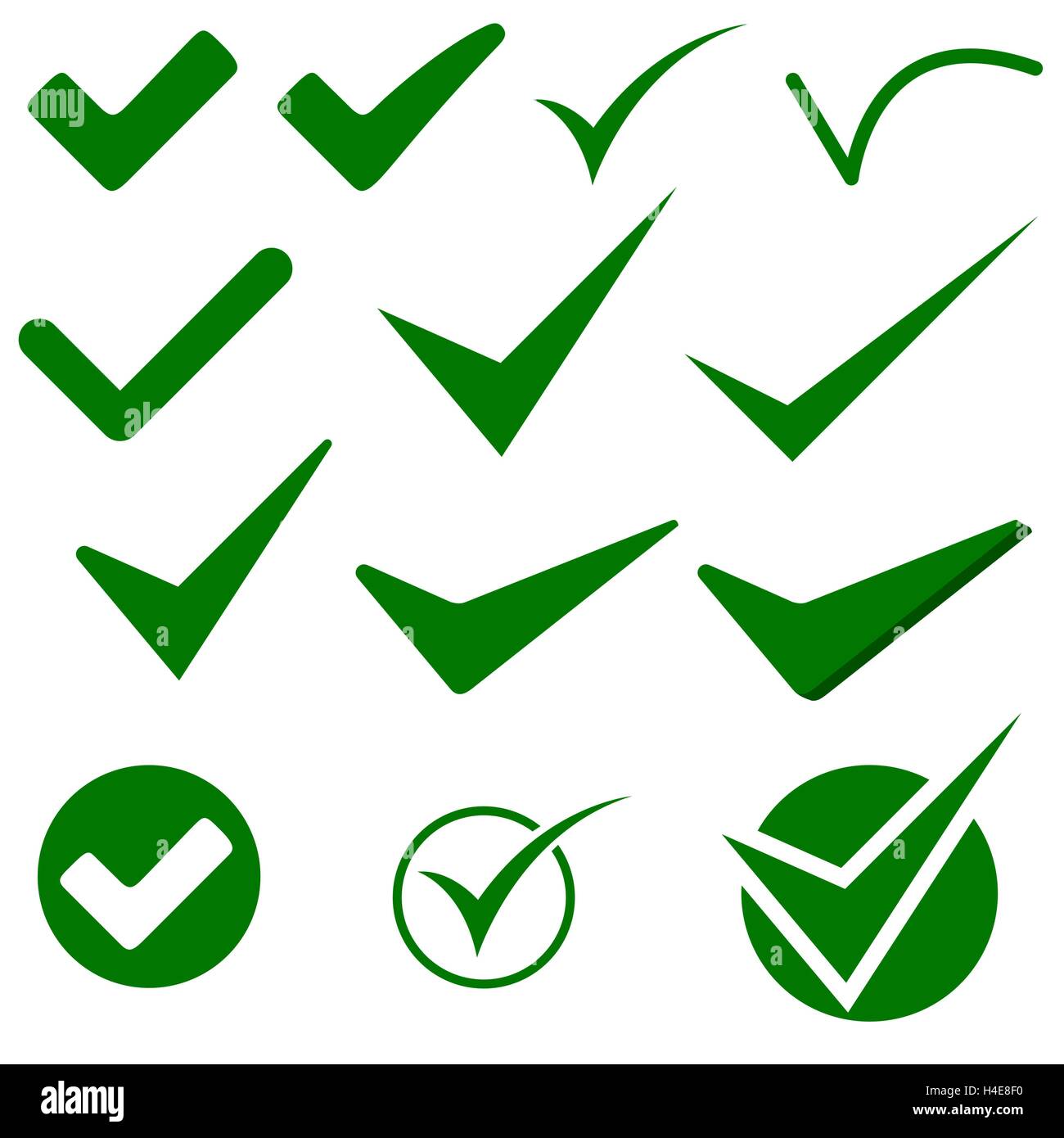 Check Mark Object Icons Stock Vector Image & Art - Alamy